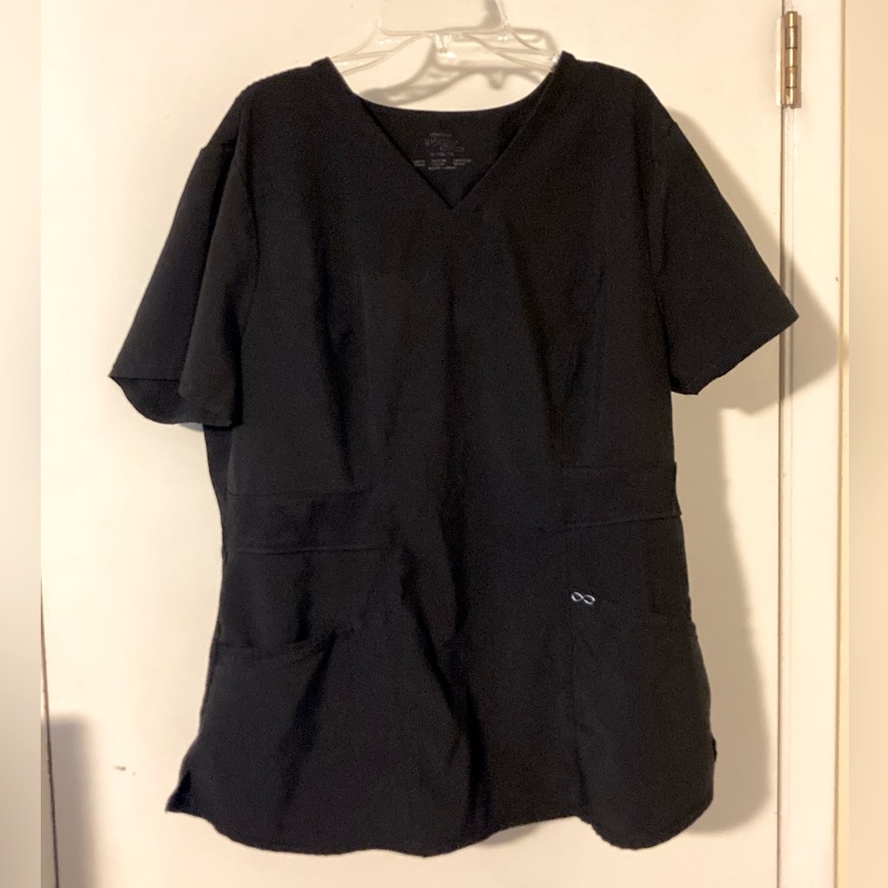 Cherokee INFINITY Black V-Neck Scrub Top - XL